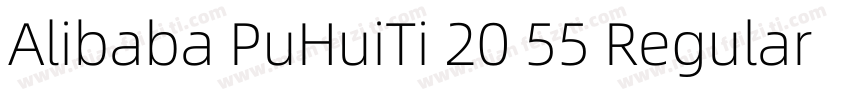 Alibaba PuHuiTi 20 55 Regular Regu字体转换